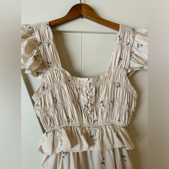 OPT Beige Floral Alana Dress - Picture 3 of 4